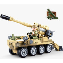 Load image into Gallery viewer, 159PCS Military WW2 120 Wheeled Self-propelled Artillery Figure Model Toy Building Block Brick Gift Kids Compatible Lego
