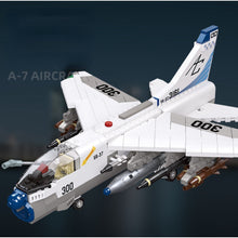 Load image into Gallery viewer, 683PCS Military WW2 A-7 Corsai Attack Aircraft Air Fighter Model Toy Building Block Brick Gift Kids Compatible Lego
