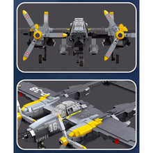 Load image into Gallery viewer, 937PCS Military WW2 P-38 Lightning Air Fighter Aircraft Model Toy Building Block Brick Gift Kids Compatible Lego
