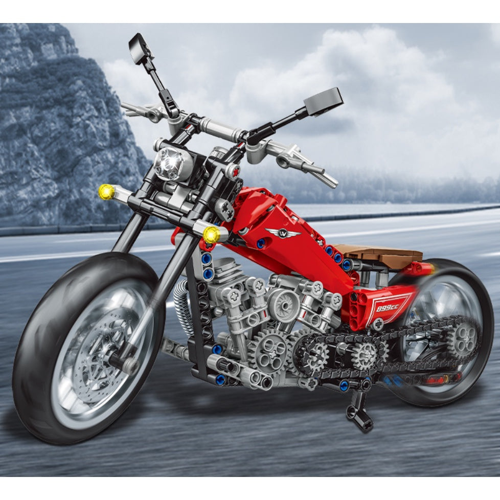 441PCS MOC Technic Speed Classic Motorcycle Motor Bike Model Toy Building Block Brick Gift Kids Compatible Lego