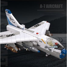 Load image into Gallery viewer, 683PCS Military WW2 A-7 Corsai Attack Aircraft Air Fighter Model Toy Building Block Brick Gift Kids Compatible Lego
