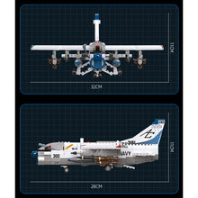 Load image into Gallery viewer, 683PCS Military WW2 A-7 Corsai Attack Aircraft Air Fighter Model Toy Building Block Brick Gift Kids Compatible Lego
