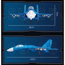 Load image into Gallery viewer, 1530PCS Military WW2 SU-35 Sukhoi Super Flanker Air Fighter Aircraft Model Toy Building Block Brick Gift Kids Compatible Lego
