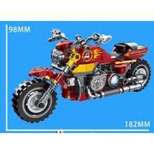 Load image into Gallery viewer, 245PCS MOC MOC Technic Speed Avengers Iron Figure Motorcycle Motor Bike Model Toy Building Block Brick Gift Kids Compatible Lego
