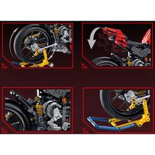 Load image into Gallery viewer, 2129PCS MOC Technic Speed V4S Racing Sports Motorcycle Motor Bike Model Toy Building Block Brick Gift Kids Compatible Lego 1:5 Light
