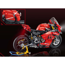 Load image into Gallery viewer, 2129PCS MOC Technic Speed V4S Racing Sports Motorcycle Motor Bike Model Toy Building Block Brick Gift Kids Compatible Lego 1:5 Light
