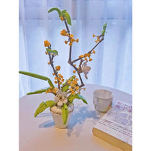 Load image into Gallery viewer, 430PCS MOC Sweet Osmanthus Fragrans Flower Floral Model Toy Building Block Brick Gift Kids Compatible Lego Display With Vase
