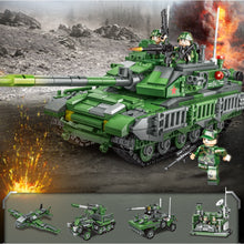 Load image into Gallery viewer, 1120PCS Military WW2 4in1 99A Main Battle Tank Fighter Figure Model Toy Building Block Brick Gift Kids Compatible Lego
