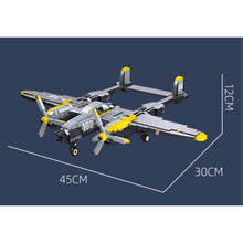 Load image into Gallery viewer, 937PCS Military WW2 P-38 Lightning Air Fighter Aircraft Model Toy Building Block Brick Gift Kids Compatible Lego
