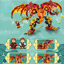 Load image into Gallery viewer, 738PCS MOC Ninja Red Twin Head Dragon Figure Model Toy Building Block Brick Gift Kids Compatible Lego
