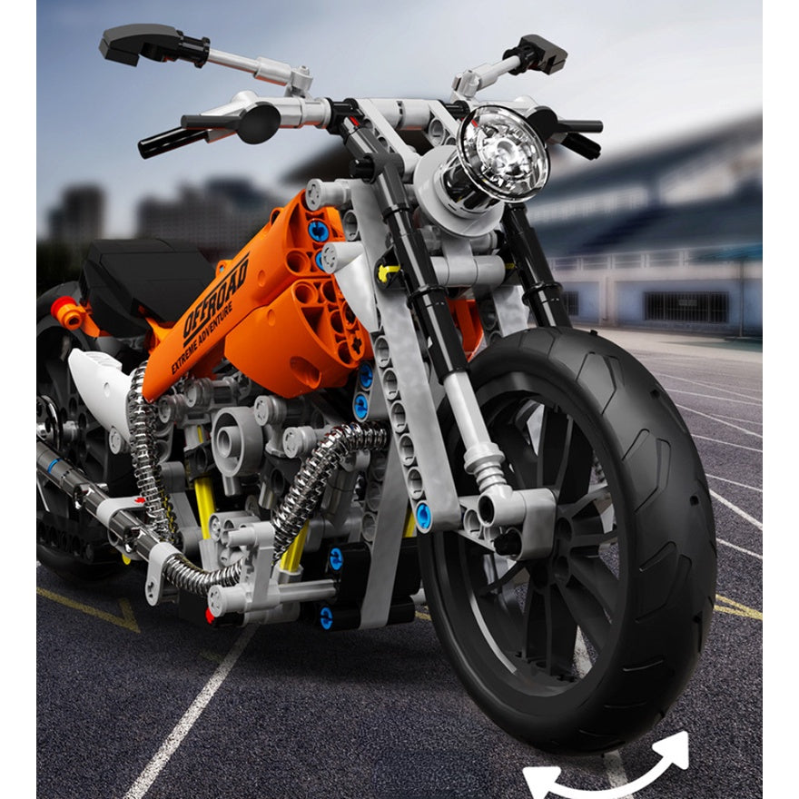 436PCS MOC Technic Speed Classic Motorcycle Motor Bike Model Toy Building Block Brick Gift Kids Compatible Lego