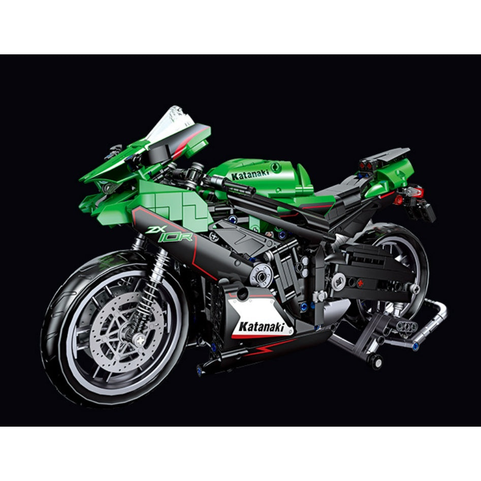 867PCS MOC Technic Speed ZX-10R Racing Sports Motorcycle
