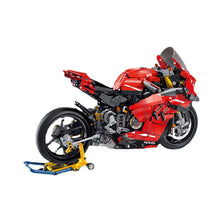 Load image into Gallery viewer, 2129PCS MOC Technic Speed V4S Racing Sports Motorcycle Motor Bike Model Toy Building Block Brick Gift Kids Compatible Lego 1:5 Light
