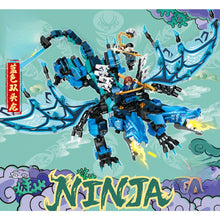 Load image into Gallery viewer, 718PCS MOC Ninja Blue Twin Head Dragon Figure Model Toy Building Block Brick Gift Kids Compatible Lego
