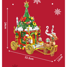 Load image into Gallery viewer, 648PCS MOC Christmas Elk Reindeer Cart Car Santa Model Toy Building Block Brick Gift Kids Compatible Lego Light

