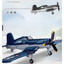 Load image into Gallery viewer, 550PCS Military WW2 F4U Air Fighter Corsair Figure Model Toy Building Block Brick Gift Kids Compatible Lego Compatible Lego
