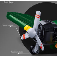 Load image into Gallery viewer, 560PCS Military WW2 A6M Zero Air Fighter Aircraft Bofors Anti-aircraft Figure Model Toy Building Block Brick Gift Kids Compatible Lego
