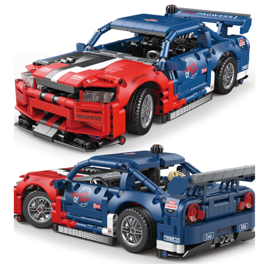 1197PCS MOC Technic Speed JDM GTR R34 Racing Sports Car Model Toy Building Block Brick Gift Kids Compatible Lego 1:14