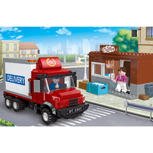 Load image into Gallery viewer, 325PCS MOC City Food Delivery Truck Coffee Shop Store Figure Model Toy Building Block Brick Gift Kids Compatible Lego

