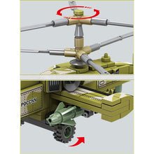 Load image into Gallery viewer, 230PCS Military WW2 KA-52 Kamov Hokum-B Helicopter Figure Model Toy Building Block Brick Gift Kids Compatible Lego
