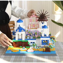 Load image into Gallery viewer, 1372PCS MOC Architecture Santorini Island Greece Model Toy Building Block Brick Gift Kids Compatible Lego Display
