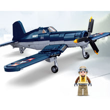 Load image into Gallery viewer, 550PCS Military WW2 F4U Air Fighter Corsair Figure Model Toy Building Block Brick Gift Kids Compatible Lego Compatible Lego

