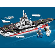 Load image into Gallery viewer, 452PCS Military WW2 Fujian Class PLA NAVY Aircraft Carrier Figure Model Toy Building Block Brick Gift Kids DIY Compatible Lego
