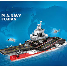 Load image into Gallery viewer, 452PCS Military WW2 Fujian Class PLA NAVY Aircraft Carrier Figure Model Toy Building Block Brick Gift Kids DIY Compatible Lego
