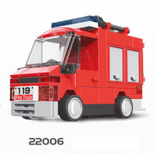 Load image into Gallery viewer, MOC Technic Speed Pull Back Mini Racing Sports Car Ambulance Fire Food Truck Bus Taxi Double Decker Van Camper Model Toy Building Block Brick Gift Kids DIY Compatible Lego Cute
