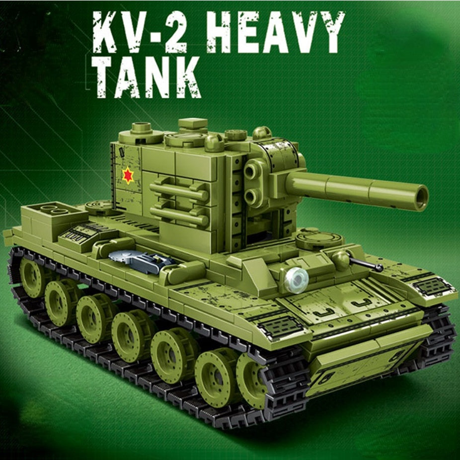 536PCS Military WW2 KV-2 Heavy Tank Figure Model Toy Building Block Brick Gift Kids Compatible Lego