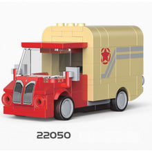 Load image into Gallery viewer, MOC Technic Speed Pull Back Mini Racing Sports Car Ambulance Fire Food Truck Bus Taxi Double Decker Van Camper Model Toy Building Block Brick Gift Kids DIY Compatible Lego Cute
