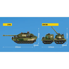 Load image into Gallery viewer, 679PCS Military WW2 2in1 2A6 Main Battle Tank BvS10 Armoured Vehicle Model Toy Building Block Brick Gift Kids DIY Compatible Lego
