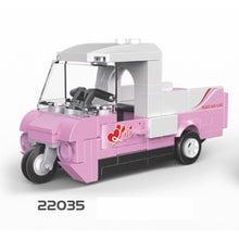 Load image into Gallery viewer, MOC Technic Speed Pull Back Mini Racing Sports Car Ambulance Fire Food Truck Bus Taxi Double Decker Van Camper Model Toy Building Block Brick Gift Kids DIY Compatible Lego Cute
