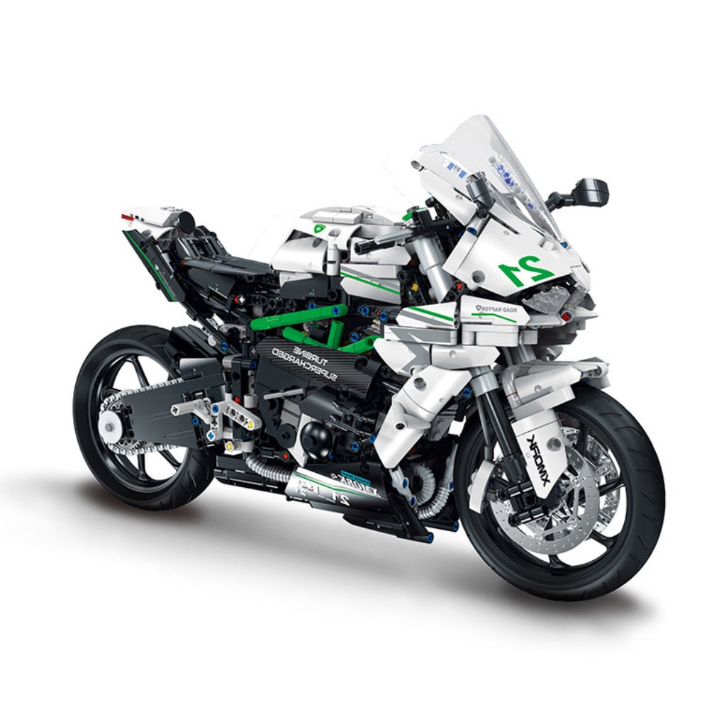 2022PCS MOC Technic Speed H2 Motorcycle Motor Bike Model Toy Building Block Brick Gift Kids DIY Compatible Lego 1:5