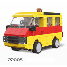 Load image into Gallery viewer, MOC Technic Speed Pull Back Mini Racing Sports Car Ambulance Fire Food Truck Bus Taxi Double Decker Van Camper Model Toy Building Block Brick Gift Kids DIY Compatible Lego Cute
