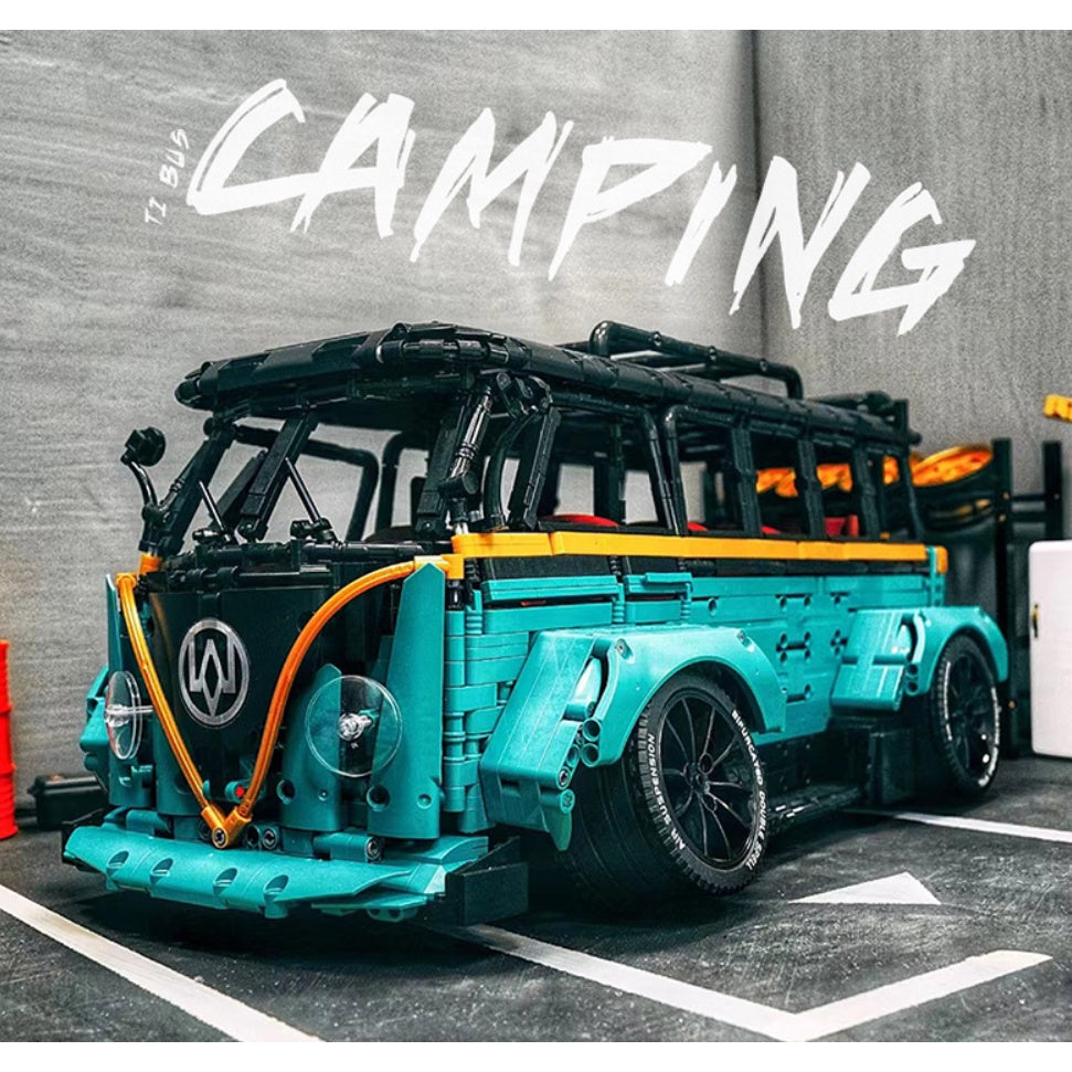 2975PCS MOC Static Technic Speed T1 Camper Van Car Vechile Model Toy Building Block Brick Gift Kids Compatible Lego 1:10