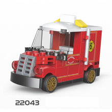 Load image into Gallery viewer, MOC Technic Speed Pull Back Mini Racing Sports Car Ambulance Fire Food Truck Bus Taxi Double Decker Van Camper Model Toy Building Block Brick Gift Kids DIY Compatible Lego Cute
