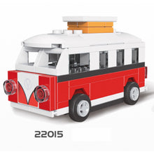 Load image into Gallery viewer, MOC Technic Speed Pull Back Mini Racing Sports Car Ambulance Fire Food Truck Bus Taxi Double Decker Van Camper Model Toy Building Block Brick Gift Kids DIY Compatible Lego Cute
