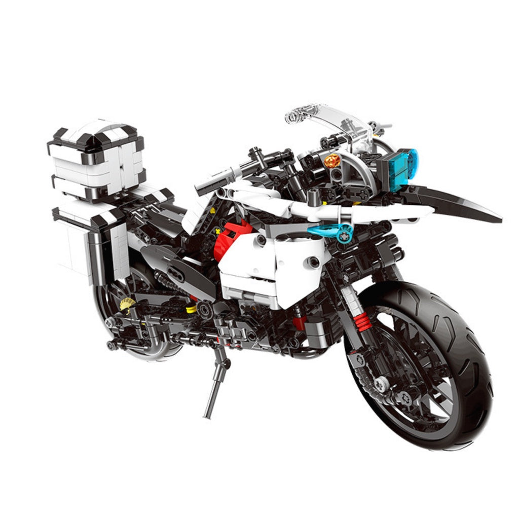 1075PCS MOC Technic Speed City Patrol Motorcycle Motor Bike Ride Model Toy Building Block Brick Gift Kids DIY Compatible Lego