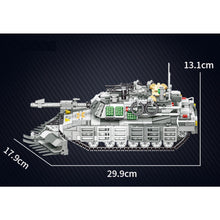 Load image into Gallery viewer, 1472PCS Military WW2 M1A2 Main Battle Tank Figure Model Toy Building Block Brick Gift Kids DIY Compatible Lego
