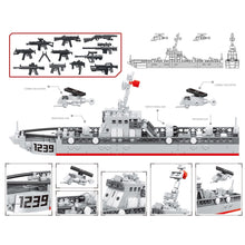 Load image into Gallery viewer, 400PCS Military WW2 Type 062 Frigate Ship Figure Model Toy Building Block Brick Gift Kids DIY Compatible Lego
