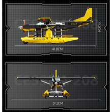 Load image into Gallery viewer, 738PCS MOC Technic Cessna 208 Airplane Aircraft Model Toy Building Block Brick Gift Kids DIY Compatible Lego
