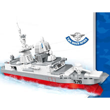 Load image into Gallery viewer, 416PCS Military 2in1 WW2 Type 054B Frigate Ship Mecha Robot Figure Model Toy Building Block Brick Gift Kids DIY Compatible Lego
