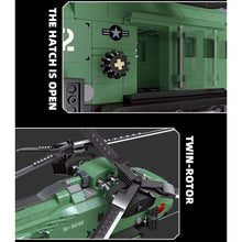 Load image into Gallery viewer, 705PCS Military WW2 Technic Twin Rotor Helicopter Figure Model Toy Building Block Brick Gift Kids DIY Compatible Lego

