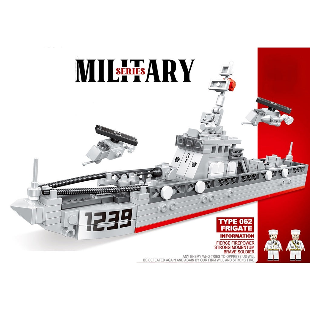 400PCS Military WW2 Type 062 Frigate Ship Figure Model Toy Building Block Brick Gift Kids DIY Compatible Lego