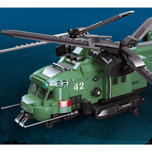 Load image into Gallery viewer, 705PCS Military WW2 Technic Twin Rotor Helicopter Figure Model Toy Building Block Brick Gift Kids DIY Compatible Lego
