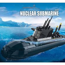 Load image into Gallery viewer, 1498PCS Military WW2 Type 094 Strategic Nuclear Submarine 09-IV Model Toy Building Block Brick Gift Kids DIY Compatible Lego
