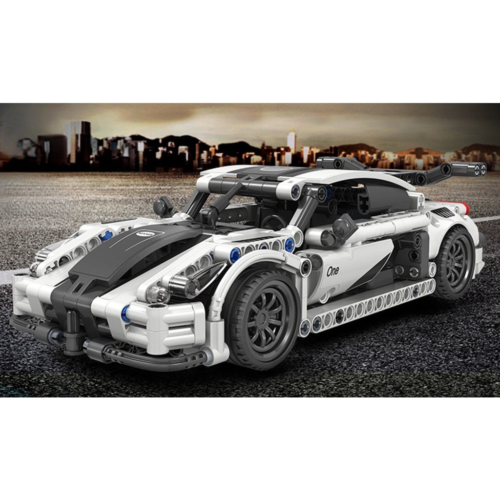 392PCS MOC Technic Speed Pull Back Super Racing Sports Car Model Toy Building Block Brick Gift Kids DIY Compatible Lego 1:18
