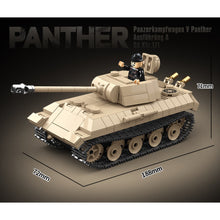Load image into Gallery viewer, 472PCS Military WW2 Panther Medium Tank Sd.Kfz.171 Figure Model Toy Building Block Brick Gift Kids DIY Compatible Lego
