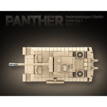 Load image into Gallery viewer, 472PCS Military WW2 Panther Medium Tank Sd.Kfz.171 Figure Model Toy Building Block Brick Gift Kids DIY Compatible Lego
